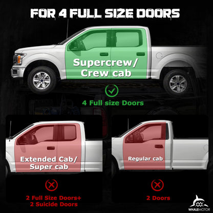 WHALEMOTOR Underseat Storage Compatible with Ford F150(2015-2026)&Super Duty(2017-2026) SuperCrew/Crew Cab, Upgraded Rear Under Seat Organizer Cargo Box for F-150 F250 F350 F450 F550