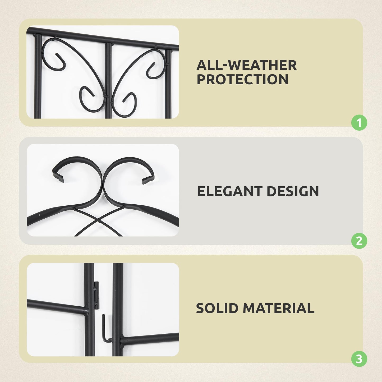 Ultym 2 Pack 71x20in Garden Trellises, Butterfly Black Metal Coated Rustproof Trellis for Climbing Plants Outdoor, Roses, Vegetables, Vines, Cucumbers