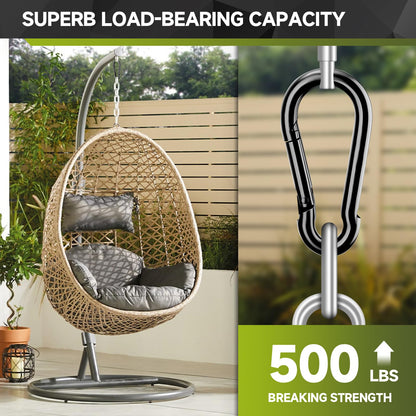 10Pcs Spring Snap Hooks, 3.16” Carabiner Clip, 500lbs Heavy Duty Rope Connector, Large Carabiners for Indoor & Outdoor, Hammock, Swing, Camping, Fishing, Hiking