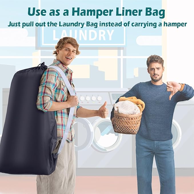 Heavy Duty Laundry Bag 2 Pack XL Nylon Laundry Bags