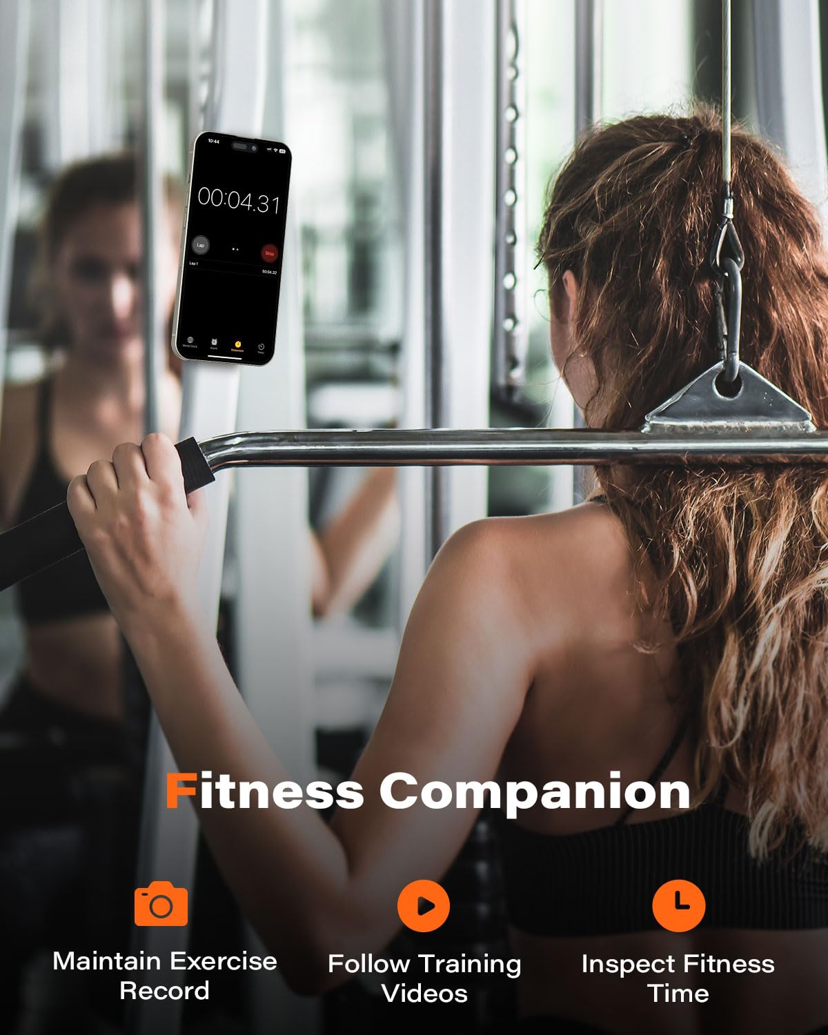 A2C Gym Fitness Phone Mount for MagSafe - 17 N54 Strong Magnets Stable and Secure Phone Mount with Adjustable Strap, 3-in-1 Mount for Gym, Stroller, Golf Push Cart, Treadmill, Peloton Exercise Bikes