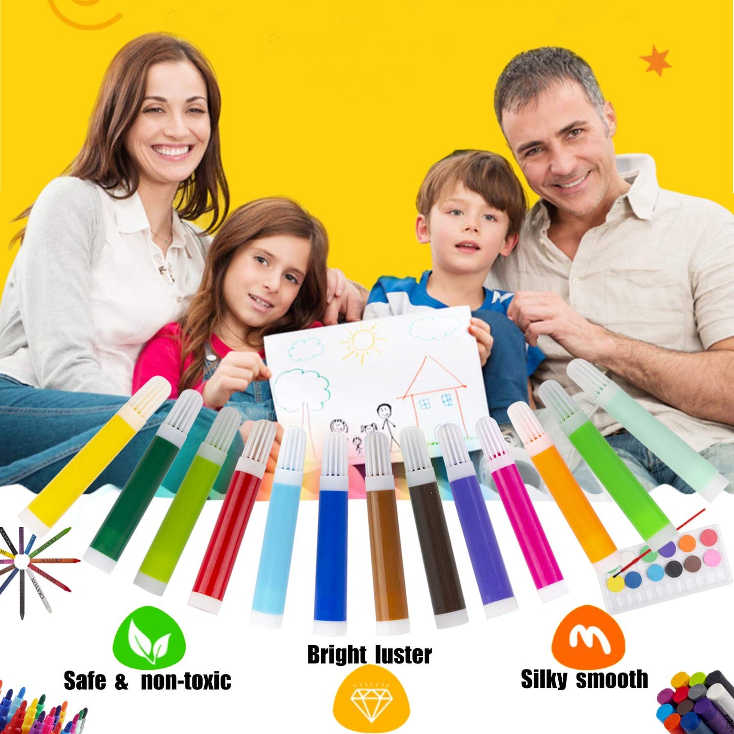 KINSPORY 278 PCS Art Set for Kids, Deluxe Coloring Drawing Art Supplies Case Gift for Teens Boys Girls 4 5 6 7 8 9 10 11 12