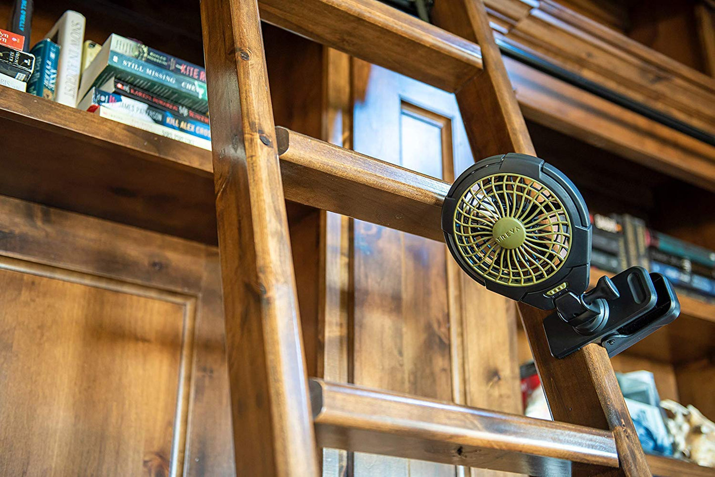 Treva 5 Inch Battery Powered Clip Slim and Portable Cooling Fan with Clamp for Travel, Outdoor,Camping, Car, Office Desk, Baby Stroller - Multi-Directional Rotating and Adjustable Head (2 Pack)