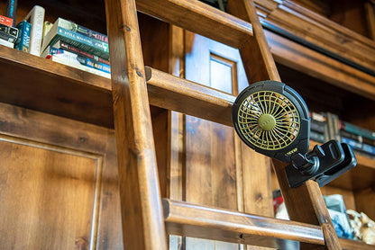 Treva 5 Inch Battery Powered Clip Slim and Portable Cooling Fan with Clamp for Travel, Outdoor,Camping, Car, Office Desk, Baby Stroller - Multi-Directional Rotating and Adjustable Head (2 Pack)