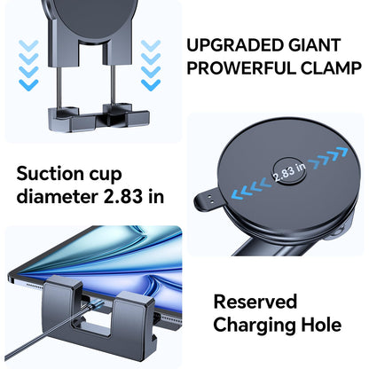 Tablet Holder for Car iPad Holder for Car【Windshield+Dash】Suction Cup ipad Mount for Truck Stand【360° 】Tablet Car Mount soporte de telefono para carro for All 4.7"-12.9" Apple iPad Samsung Galaxy Tab