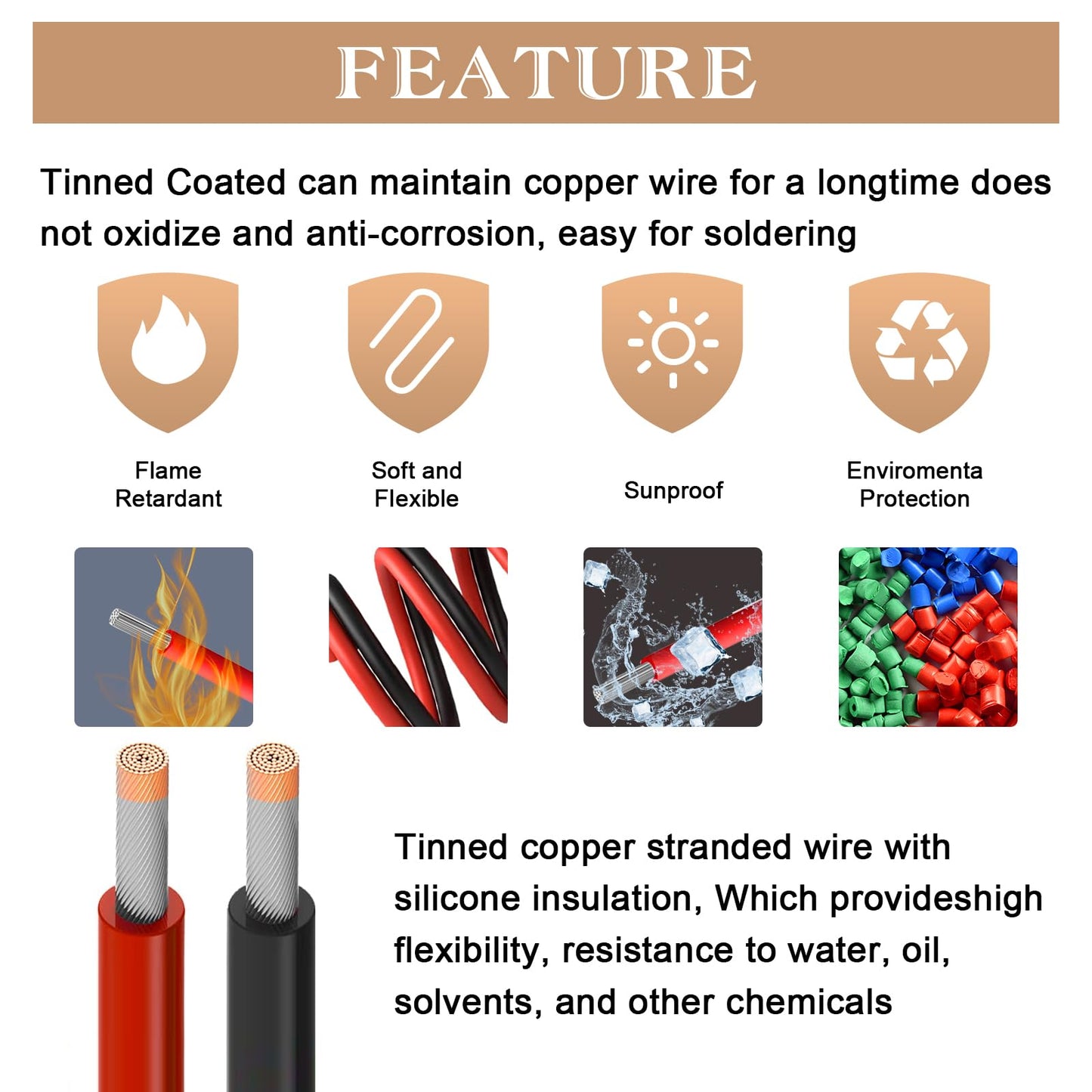 THUN-CT 0.8mm²18 AWG Silicone Electronic Wire Kit 180Ft In Total (6 Colors 9.2M/30Ft Each), Tinned Copper Wire Insulated Wires- 18 Gauge Stranded Hook Up Wires Kit For DIY
