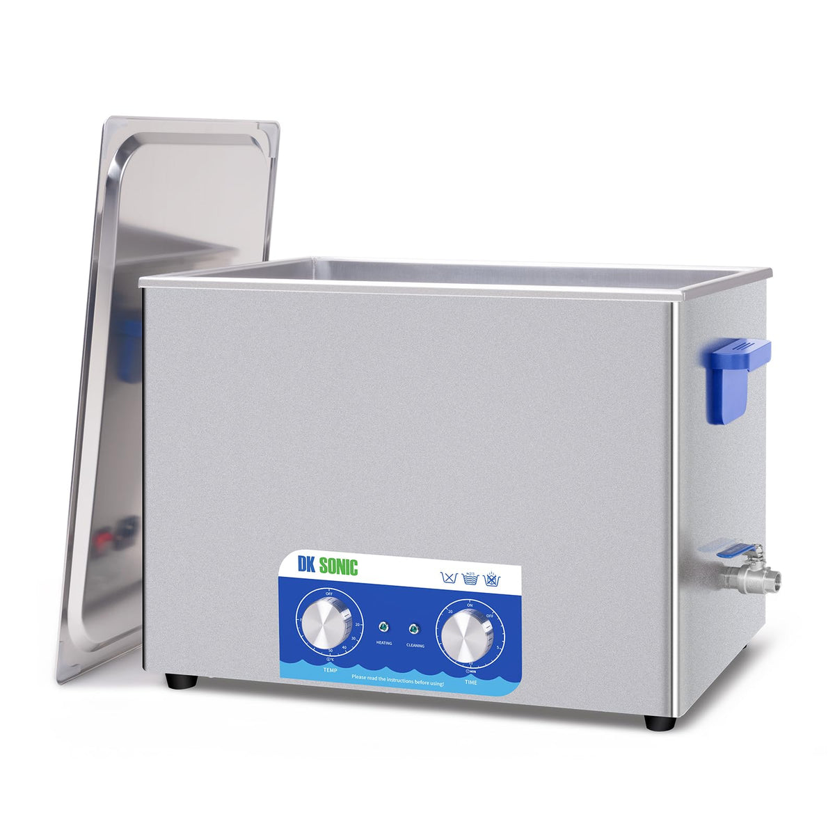 DK SONIC Ultrasonic Cleaner,37L 720W Sonic Cleaner with Heater&Mechanical Timer,Ultrasonic Carburetor Cleaner for Cleaning Gun,Engine,Carburetors,Chains(Include Basket)