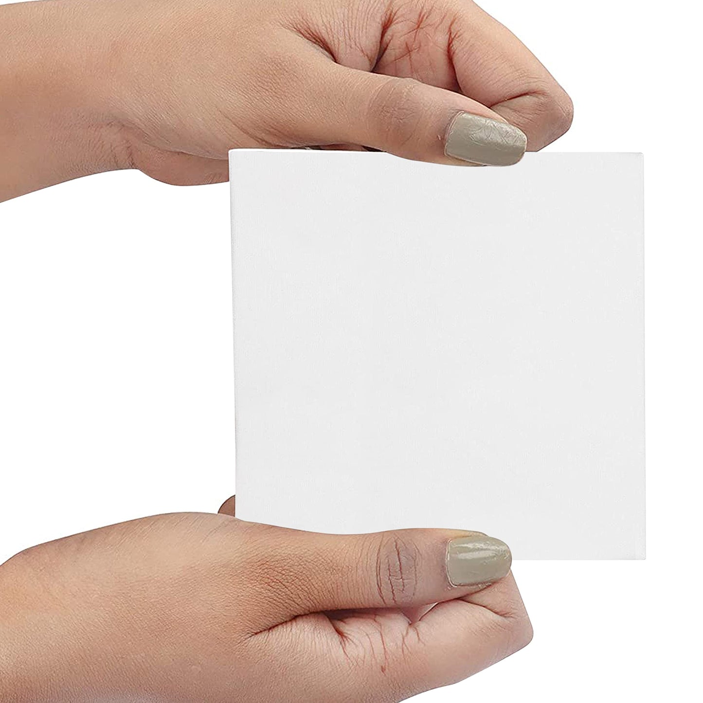 Belle Vous Blank Canvas (24 Pack) - 10 x 10cm (4 x 4 inches) - Pre Stretched Canvas Panel Boards - Suitable for Acrylic and Oil Painting Also for Sketching and Drawing