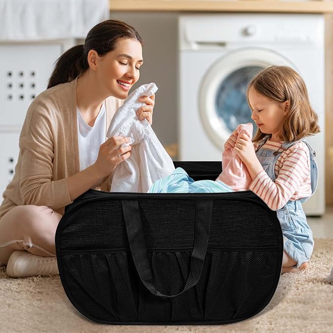 Collapsible Laundry Baskets, Tear Proof Pop Up Laundry Hamper