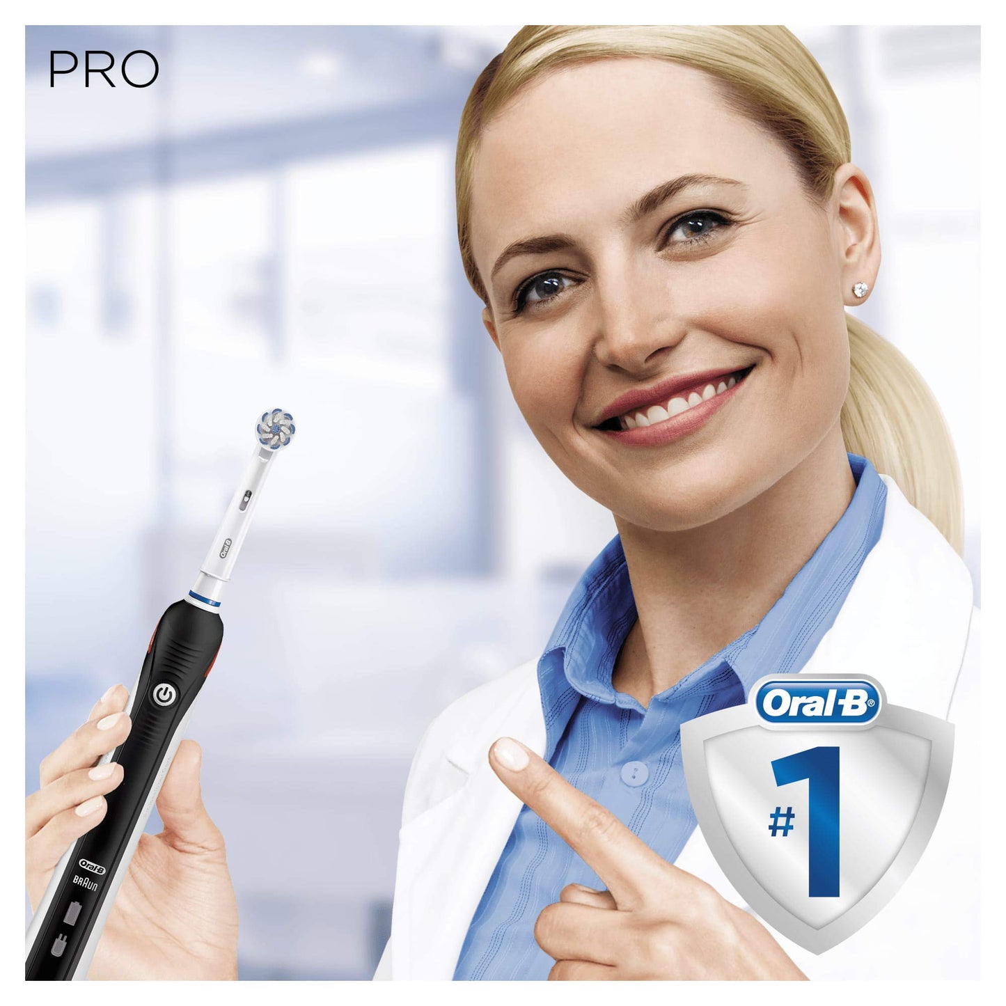 ORAL-B Power 2 Pro 2000S Sensi Ultrathin Black Electric Toothbrush