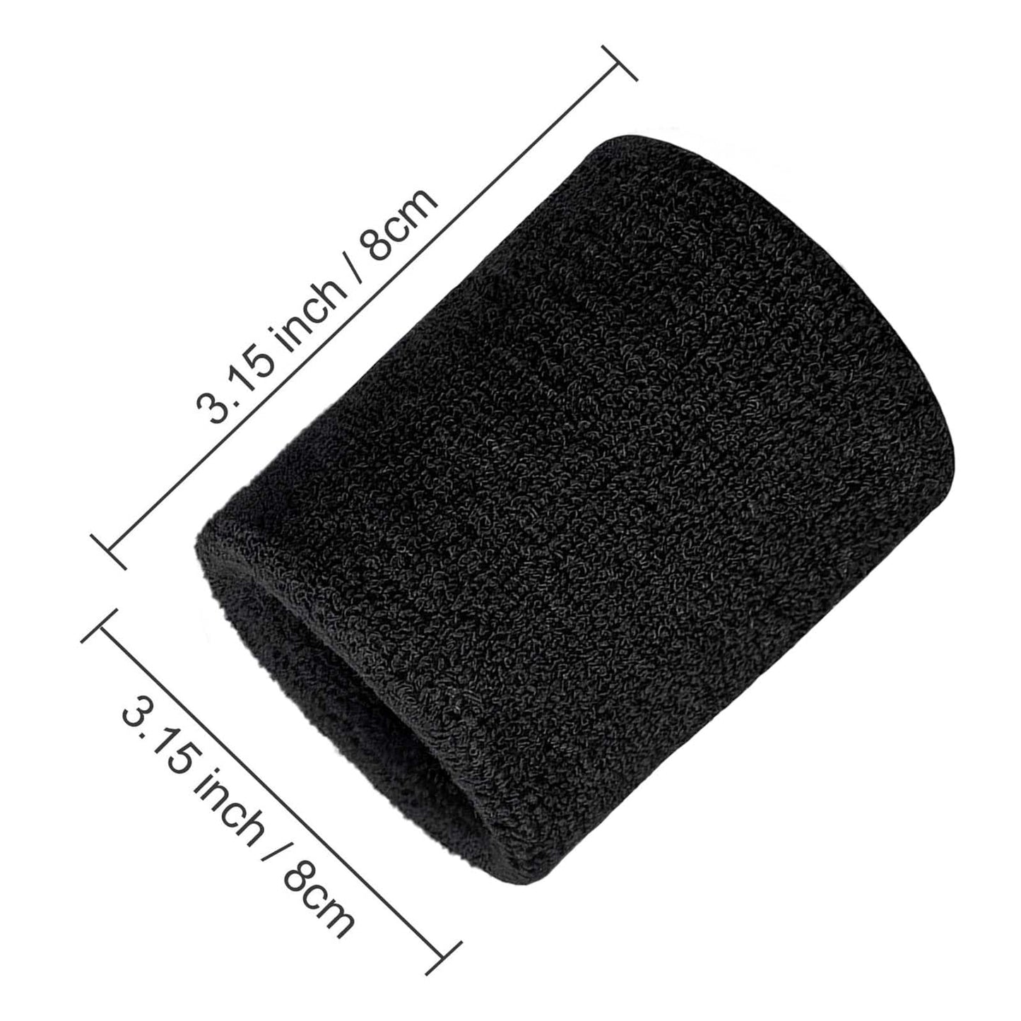 Willbond 6 Pcs Wrist Sweatbands Tennis Sweat Bands Sports Wristbands Sweat Wristbands Wrist Bands Competitions Absorbent Sweatbands for Basketball Tennis Football Running Working