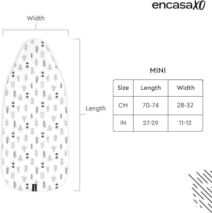 Encasa XO Ironing Board Cover and Pad 28"x12"