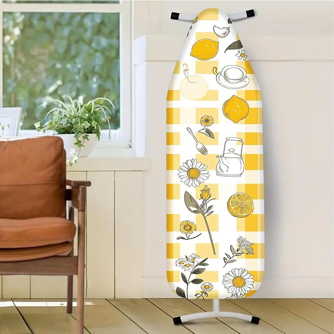 Nuxovilar Yellow Gingham with Lemons & Daisies Ironing Board Cover, This Cover