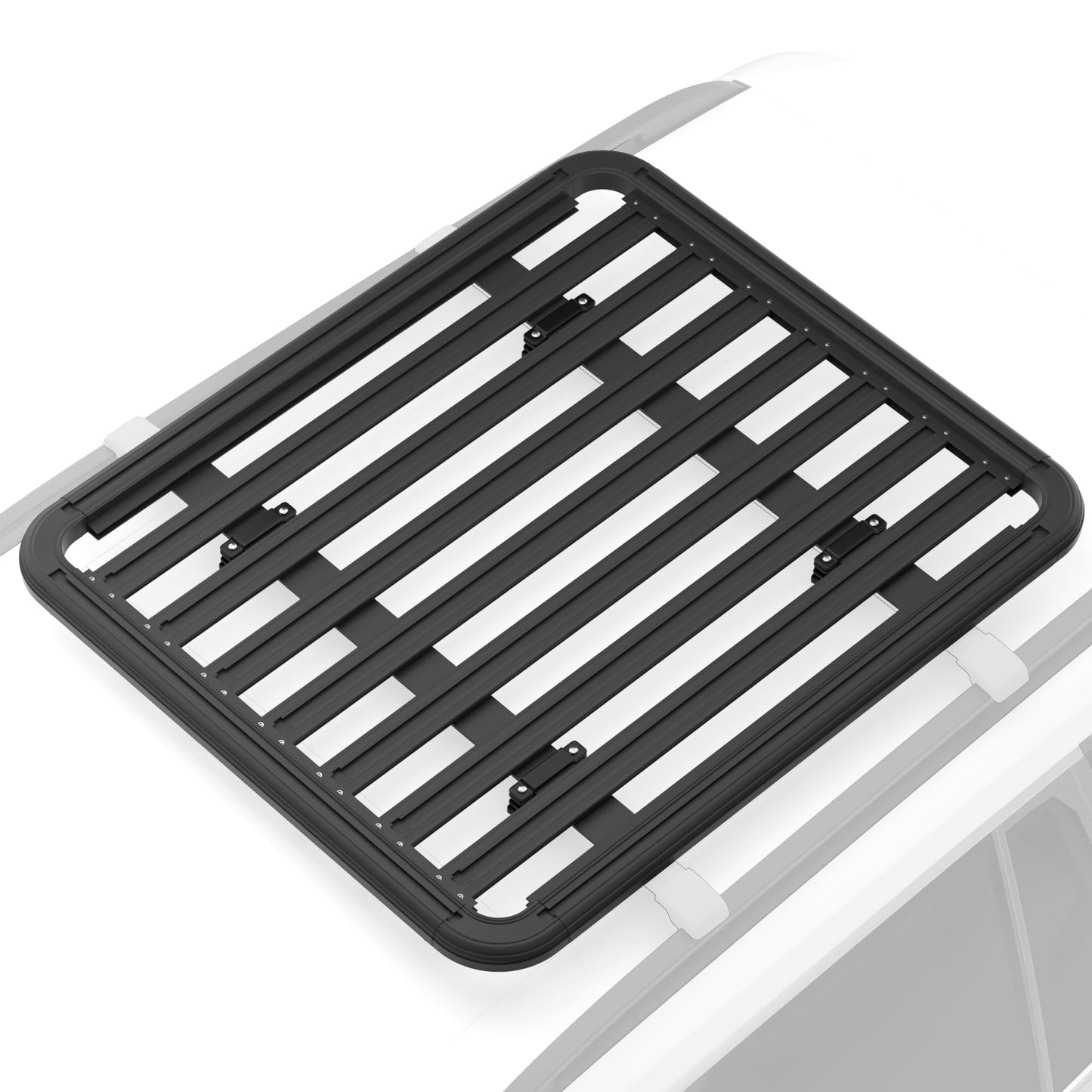WILDROAD Aluminum Roof Platform, 55" x 47" Universal Flat Roof Rack Heavy Duty Roof Rack Platform with 10 Sets Eye Bolt Nut and T-Screws Anchoring Kit Fits for SUV, Truck