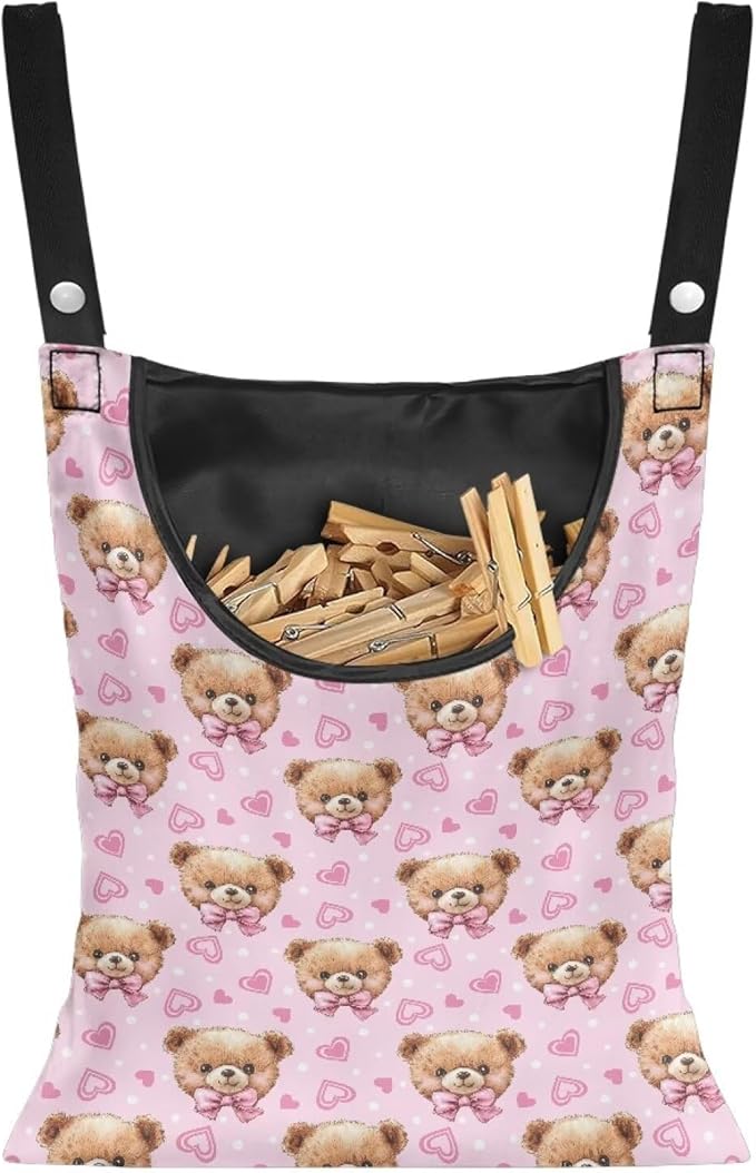 Clothespin Bag for Clothes Pin Holder for Outside and Clothes Line Pins