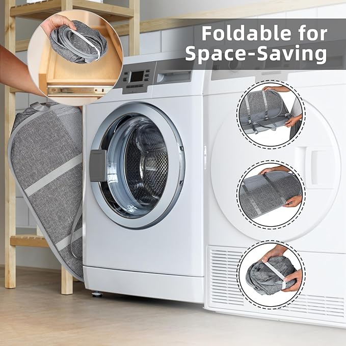100L Collapsible Laundry Baskets, Tear Proof Pop Up Laundry Hamper