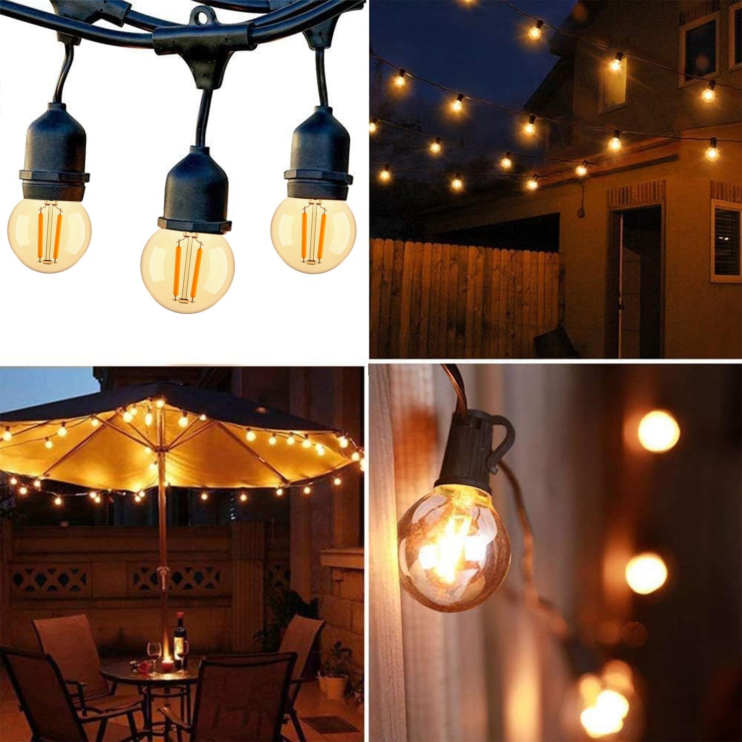 Grensk G40 Low Watt Light Bulb Edison LED Bulb Mini Globe Light Bulbs 1W Equivalent to 10Watt Incandescent E26 Screw Base Led Bulbs Ultra Warm White 2200K, Non Dimmable (G40g-2pack)