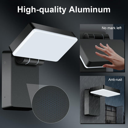 Juyace 60W LED Wall Light Outdoor Exterior Flood Light Wall Mount Yard Security Light Waterproof 360 ° Rotat Folding 6000K for Barn Area 4 Pack