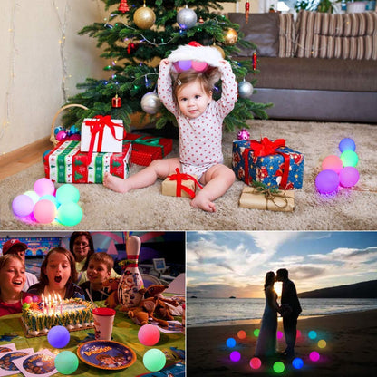 DeeprBlu Floating Pool Light, IP68 Waterproof Hot Tub Lights, RGB Colour Changing LED Bathtub Lights, Bath Lighting Up Ball Light for Kids Gift, Indoor and Outdoor Decor-4pcs