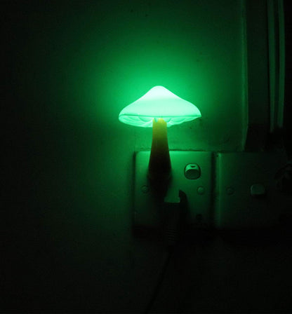 AUSAYE Sensor LED Night Light Plug in Wall Lamp, Energy Saving NightLight Cute Mushroom Night Lights for Adults Kids Bedroom,Bathroom,Toilet, Stairs, Kitchen,Hallway Corridor Warm White