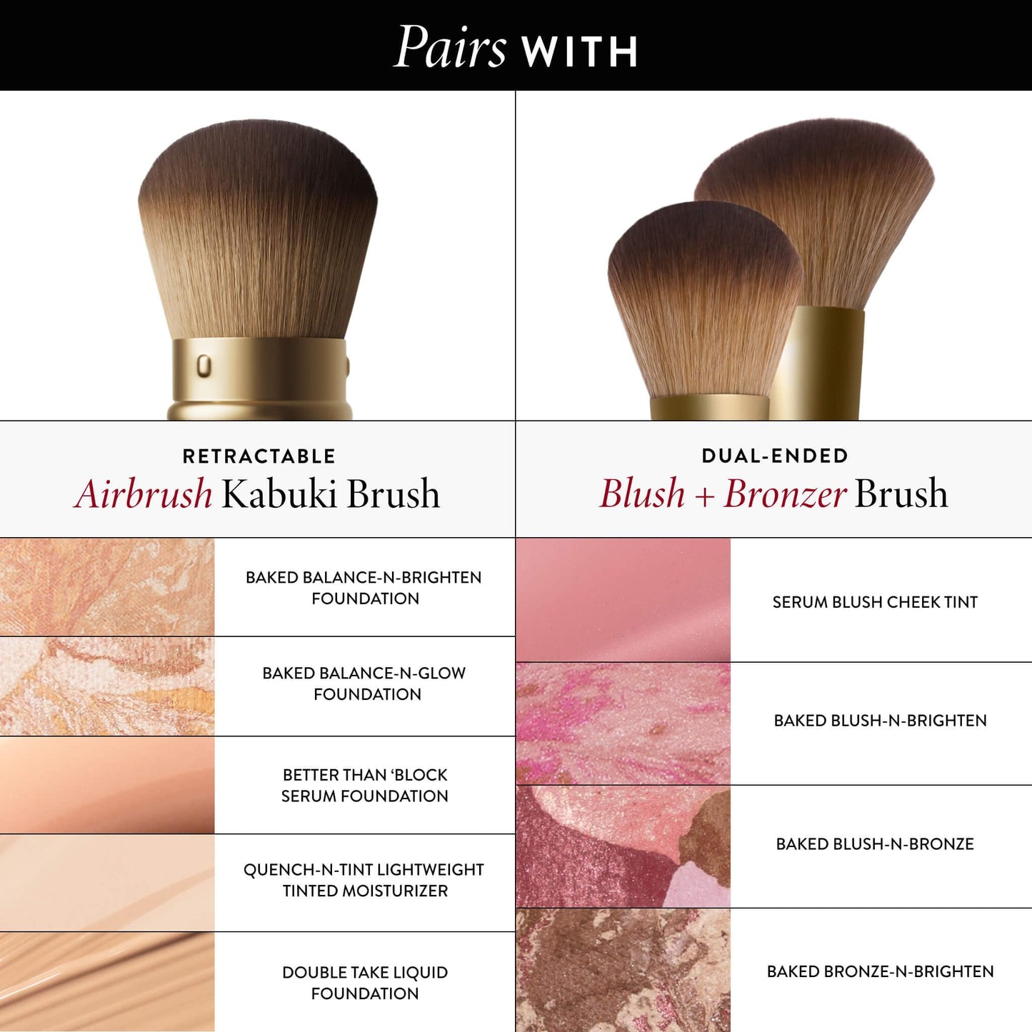LAURA GELLER NEW YORK Retractable Black Kabuki Brush for Liquid, Cream and Powder Face Makeup With Aluminum Handle