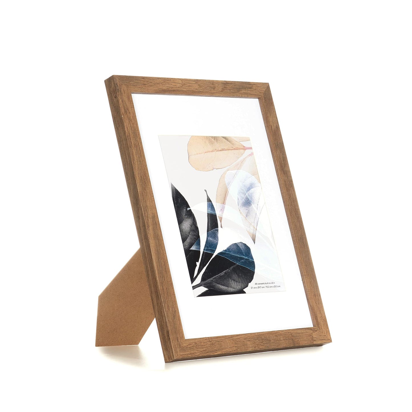 Brown Wooden Picture Frame A4 with Mount,Set of 3,A4 Picture Frame,A4 Poster Frame,certificate frame,Freestanding and Wall Mountable