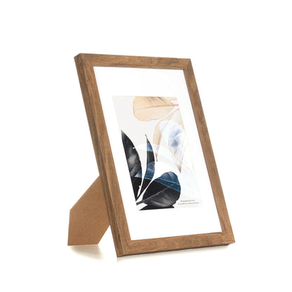 Brown Wooden Picture Frame A4 with Mount,Set of 3,A4 Picture Frame,A4 Poster Frame,certificate frame,Freestanding and Wall Mountable