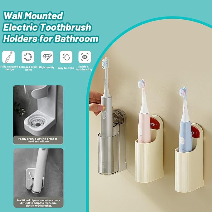 3 Pack Electric Toothbrush Holders