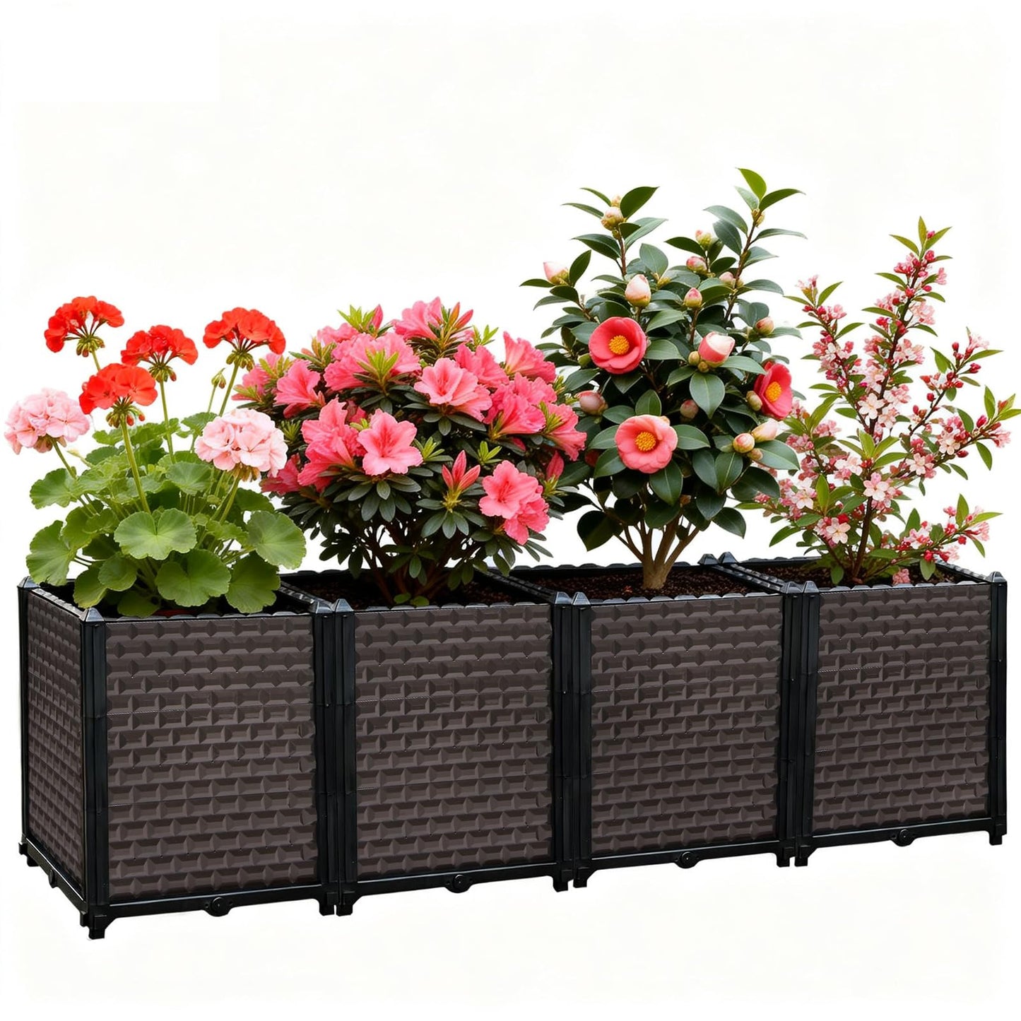 Large Planters for Outdoor Plants - Deepened 20" H, Raised Beds for Gardening Self Watering, Elevated Planter Box with Legs, Rectangular Garden Planters for Outdoor Plants Flowers, 62.9"L x 15.7"W