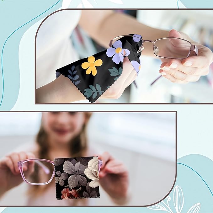 6 PCS Glasses Cleaning Cloth Eyeglass Lens Microfiber Cleaning Cloth Reusable