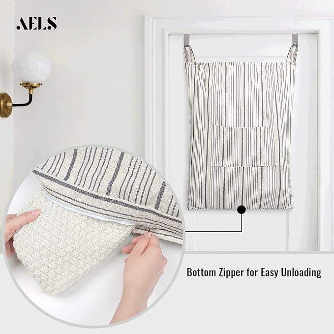 AELS Farmhouse Hanging Laundry Hamper