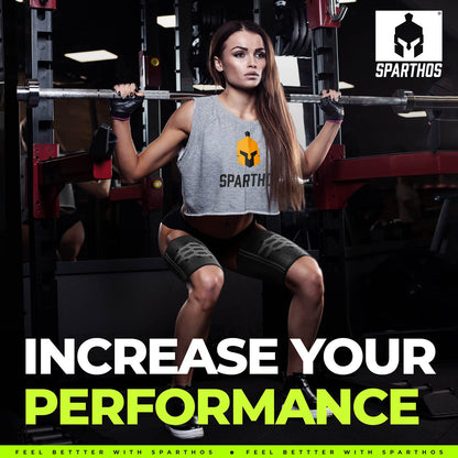 Sparthos Thigh Compression Sleeves (Pair) – Upper Leg Sleeves for Men and Women Support for Improved Blood Circulation Quad and Hamstring Recovery Sports Running Tennis Workout Basketball (Black-S)