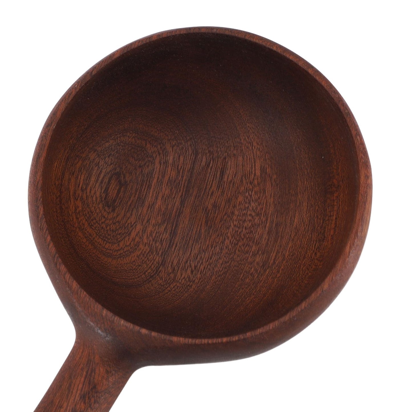 Wooden Water Ladle, 4.3 Inch Large Wood Kitchen Scoop Ladle for Flour Sugar Coffee Beans, Multipurpose Soup Serving Spoon Bath Scoop for Cooking Stirring, Bath Salt, Canisters Flour