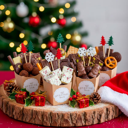 PuTwo 100 Counts 4.7 Inch Toothpicks for Appetizer, for Cocktail Party, Drink Picks with Trees, Decorative Skewers Party Picks