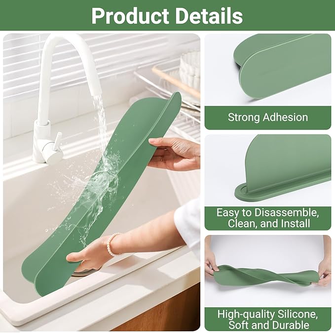 19.29 inch Silicone Sink Splash Guard, Splash Guard