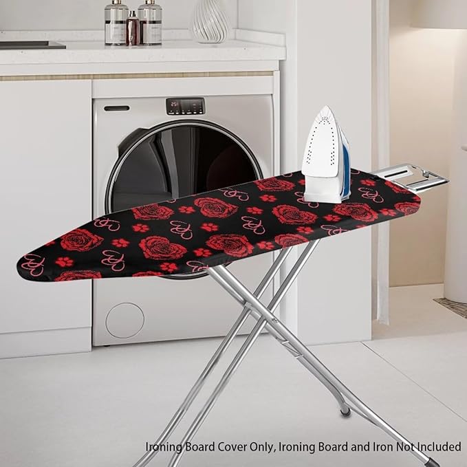 Rose Paw Ironing Board Cover and Pad, Thick Scorch Resistant Padding Heavy Duty