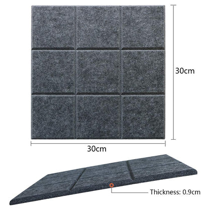 Uoisaiko Large Felt Board Tiles with 30 Pins, 30x30cm Pack of 6 Bulletin Board Notice Boards for Home Office Kitchen, Self Adhesive Pin Board Wall Tiles for Photos Memos