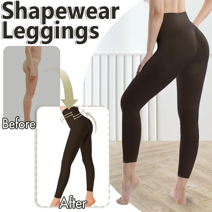 +MD Shapewear for Women Tummy Control Seamless High Waisted Light Compression Footless Tights Leggings