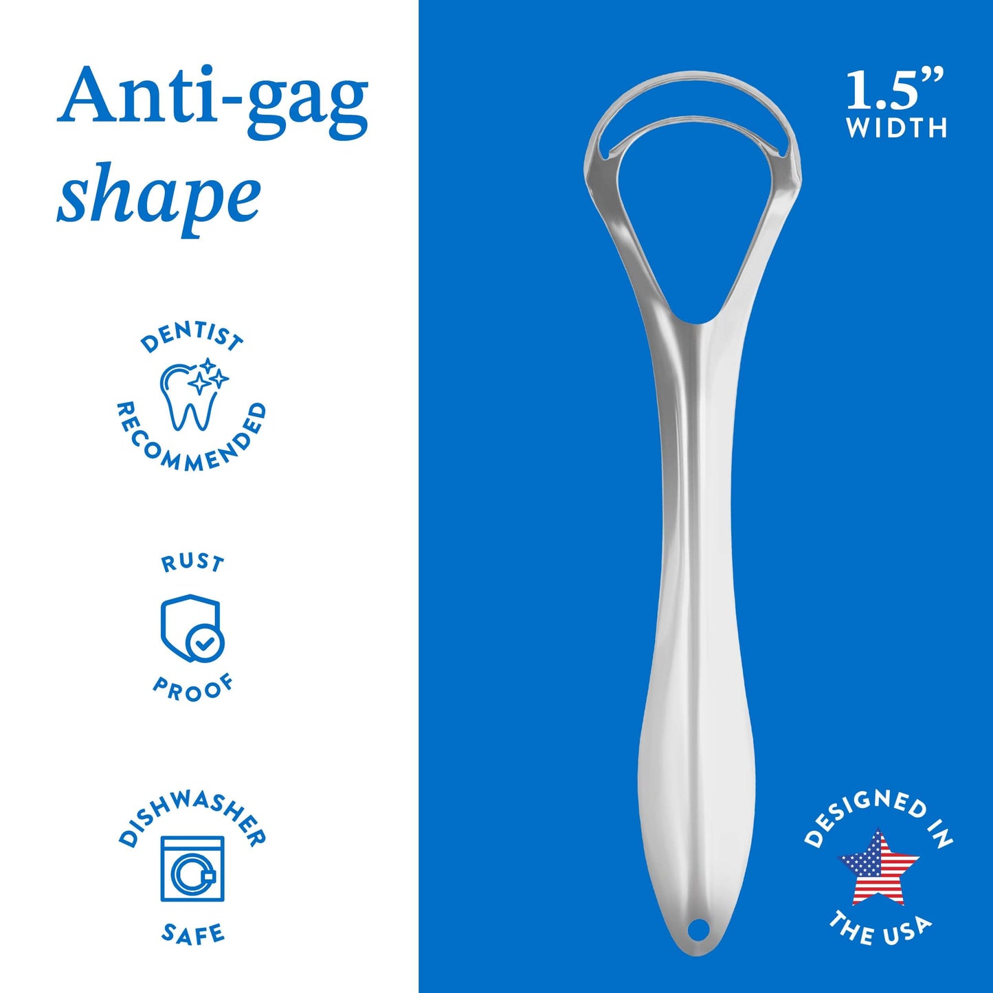 Mouthology Tongue Scraper for Adults (2 Pack), Reduce Bad Breath, Metal Tongue Scraper, Tongue Cleaner, Tongue Scraper, Stainless Steel Tongue Scraper, Tongue Cleaner for Adults, Tongue Scrubber