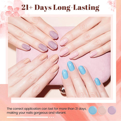 JODSONE Gel Nail Polish Kit with U V Light 32 Colors Gel Polish Nail + 4 Functional Adhesive Bottles Kit Soak Off Manicure Tools Gifts for Women