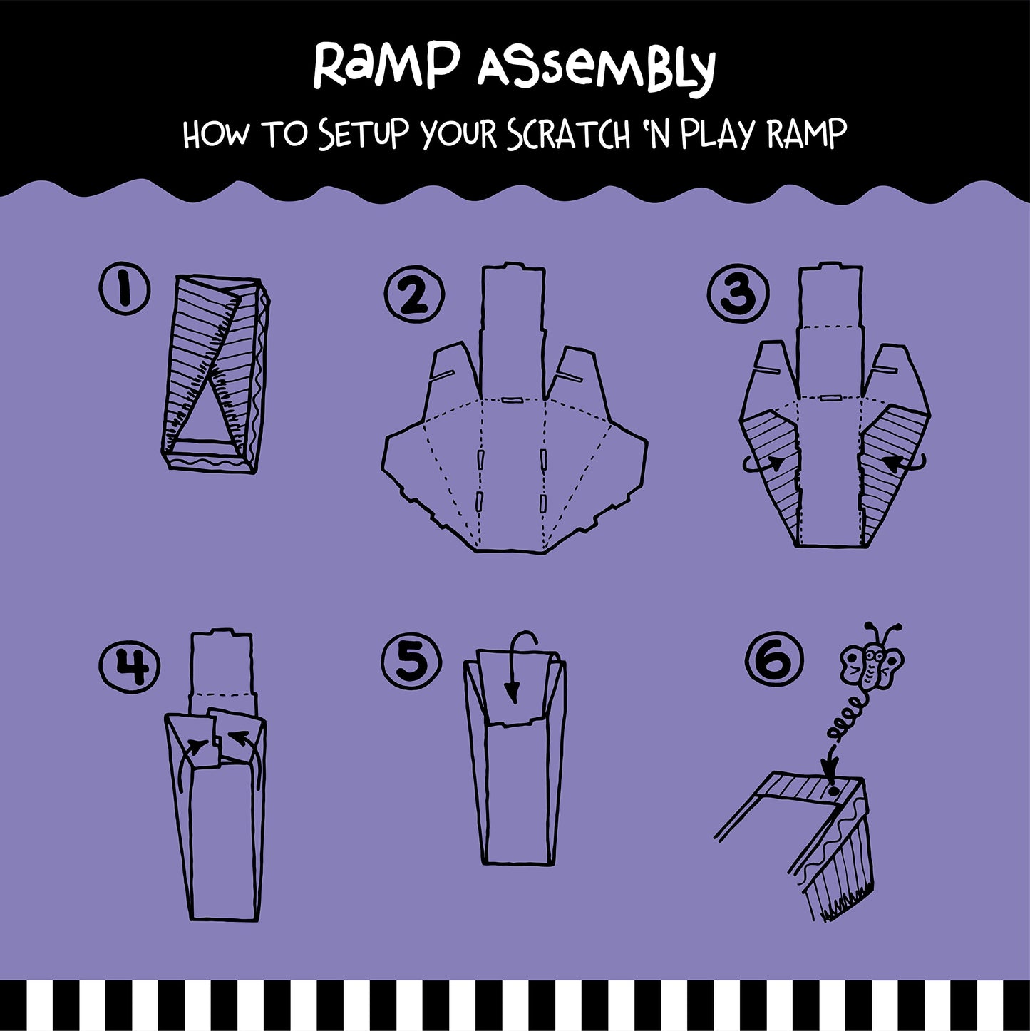 Petmate FAT CAT Big Mama's Scratch 'n Play Ramp Reversible Cardboard Toy