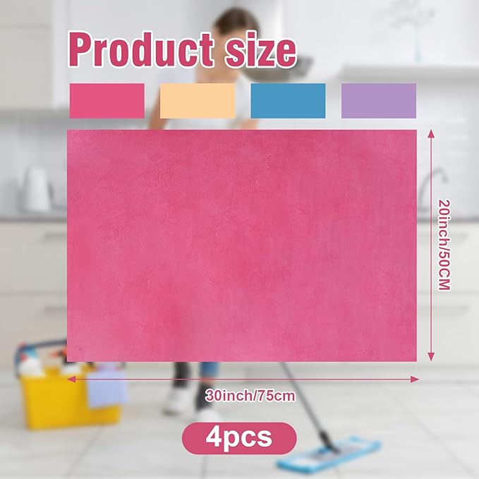Extra Large Microfiber Cleaning Cloth 30 x 20 Inch Reusable Thick Cleaning
