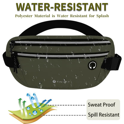 Slim Running Belt for Women Men Runners Fanny Packs With Phone Holder Hidden Pockets Exercise Waist Bag for Marathon Workout