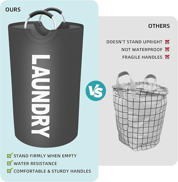 StorageRight 90L Large Laundry Basket, Laundry Hamper, Dirty Clothes Hamper