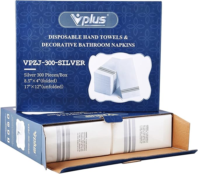 Vplus 300 PACK Guest Towels Disposable Bathroom, Decorative Bathroom Napkins