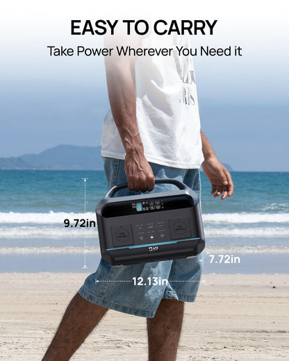DaranEner Portable Power Station 56000mAh, 179.2Wh LiFePO4 Battery Backup w/ 2 300W (Peak 600W) AC Outlets, 1.5hrs Fast Charging, Power Bank for Hurricane Emergency/Outdoor Camping/RVs/Home Use