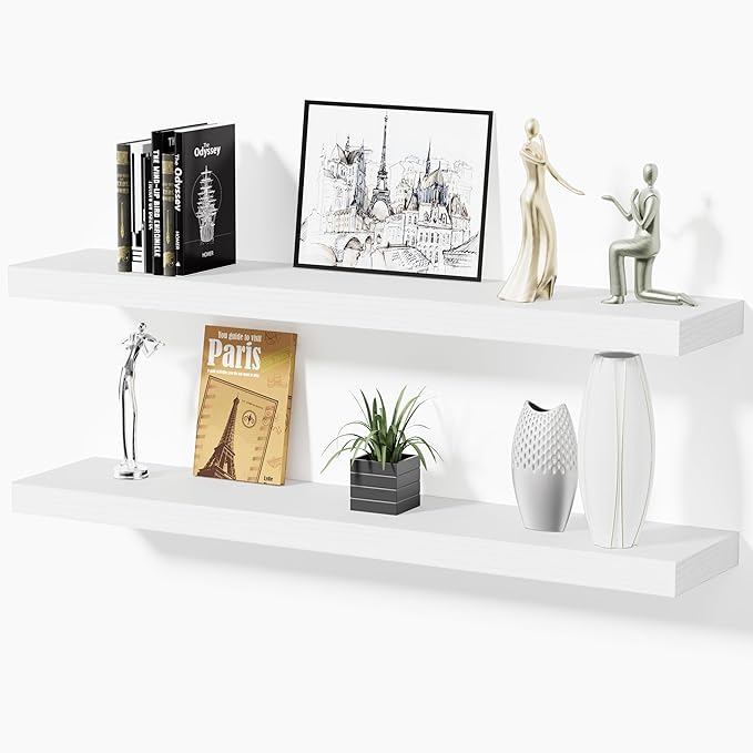 Floating Shelves for Wall, Bathroom Shelves Over Toilet, Wall Shelves & Book