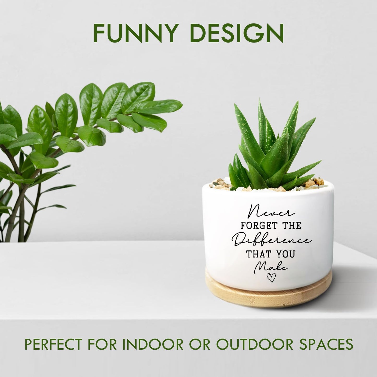 Jutasty Coworker Thank You Gifts, Funny Succulent Plant Pot, Flower Cactus Planter Gifts, Farewell Going Away Appreciation Inspirational Gifts for Women Men Boss Lady Manager Coworkers (No Plants)