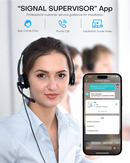 Cell Phone Booster for Home Office | Up to 2500 Sq Ft | Cell Phone Signal Booster Boosts 5G, 4G LTE for All U.S. Carriers—Verizon, AT&T, T-Mobile&More | HD Display | App Support | FCC Approved