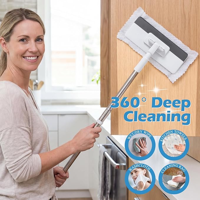 Mini Sweeper Mop, Masthome Reusable Clamp Mop